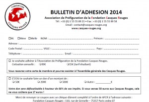 Bulletin d'adhesion 2014